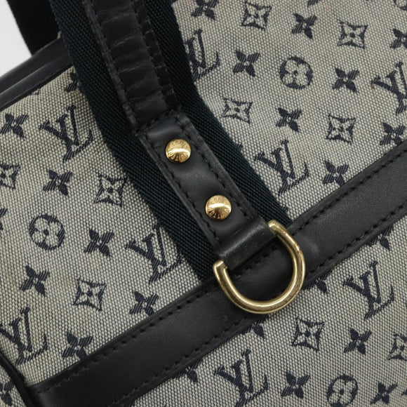 LOUIS VUITTON Monogram Mini Josephine GM Hand Bag Blue M92211 LV Auth ep14758