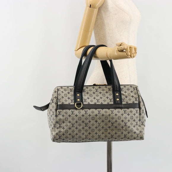 LOUIS VUITTON Monogram Mini Josephine GM Hand Bag Blue M92211 LV Auth ep14758