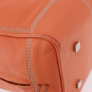 LOEWE Anagram Americana 28 Hand Bag Leather Orange Silver Auth ep14765-9
