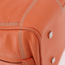 LOEWE Anagram Americana 28 Hand Bag Leather Orange Silver Auth ep14765-16