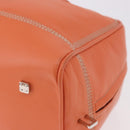LOEWE Anagram Americana 28 Hand Bag Leather Orange Silver Auth ep14765-17
