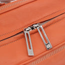 LOEWE Anagram Americana 28 Handtas Leer Oranje Zilver Auth ep14765-18