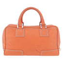 LOEWE Anagram Americana 28 Hand Bag Leather Orange Silver Auth ep14765-2