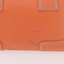 LOEWE Anagram Americana 28 Handtas Leer Oranje Zilver Auth ep14765-3