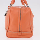LOEWE Anagram Americana 28 Hand Bag Leather Orange Silver Auth ep14765-4