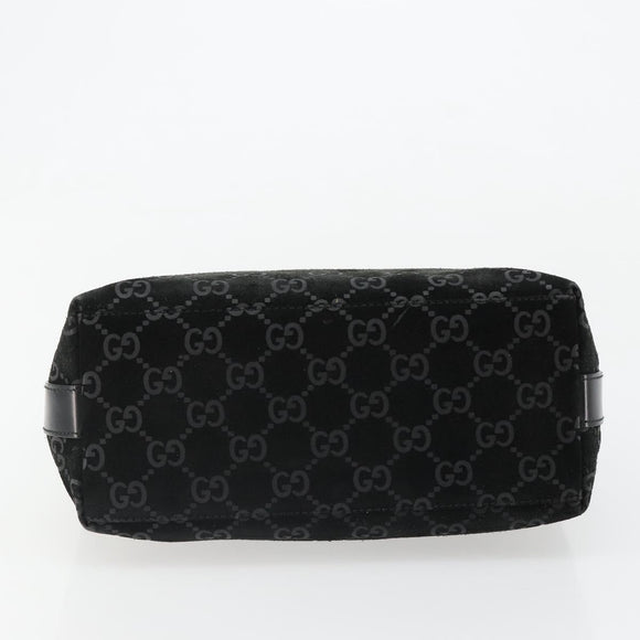 GUCCI GG Canvas Shoulder Bag Black Silver 000 0602 Auth ep14767