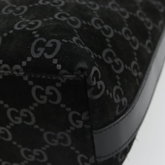 GUCCI GG Canvas Shoulder Bag Black Silver 000 0602 Auth ep14767