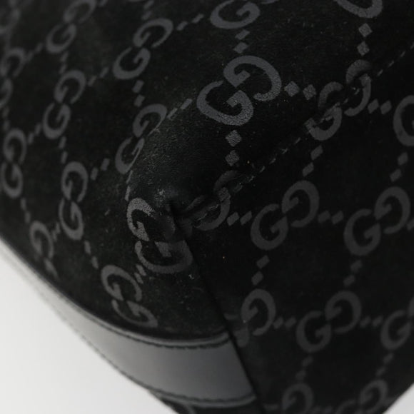 GUCCI GG Canvas Shoulder Bag Black Silver 000 0602 Auth ep14767