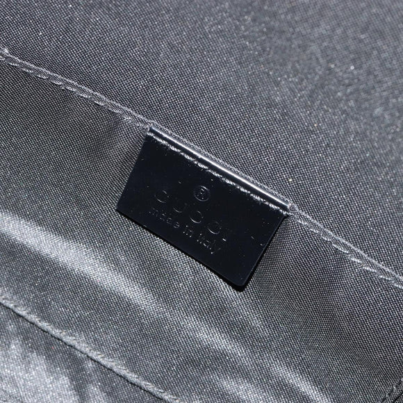 GUCCI GG Canvas Shoulder Bag Black Silver 000 0602 Auth ep14767