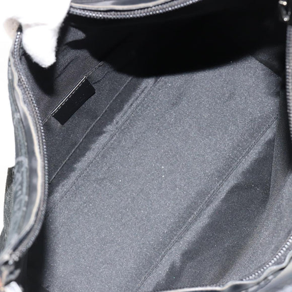 GUCCI GG Canvas Shoulder Bag Black Silver 000 0602 Auth ep14767