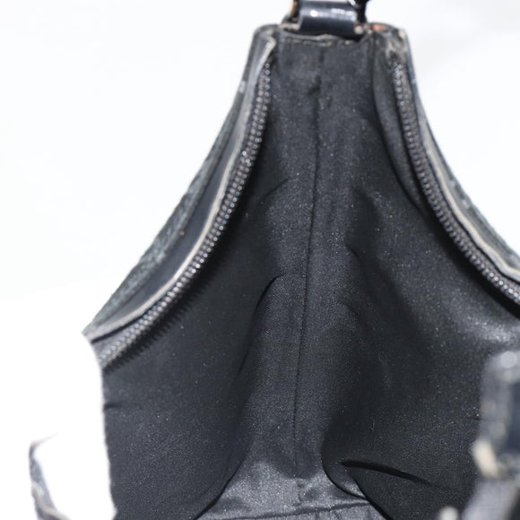 GUCCI GG Canvas Shoulder Bag Black Silver 000 0602 Auth ep14767