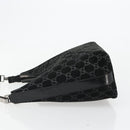 GUCCI GG Canvas Shoulder Bag Black Silver 000 0602 Auth ep14767-4