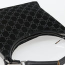 GUCCI GG Canvas Shoulder Bag Black Silver 000 0602 Auth ep14767-6