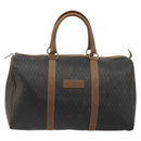 Christian Dior Honeycomb Canvas Boston Bag PVC Black Gold Auth ep14768-13