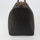 Christian Dior Honeycomb Canvas Boston Bag PVC Black Gold Auth ep14768-3