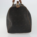 Christian Dior Honeycomb Canvas Boston Bag PVC Black Gold Auth ep14768-4