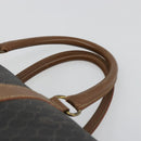 Christian Dior Honeycomb Canvas Boston Bag PVC Black Gold Auth ep14768-9