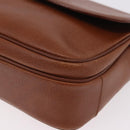 Burberrys Shoulder Bag Leather Brown Gold Auth ep14772-14
