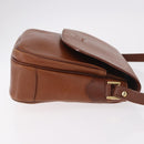 Burberrys Shoulder Bag Leather Brown Gold Auth ep14772-3