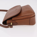Burberrys Shoulder Bag Leather Brown Gold Auth ep14772-4