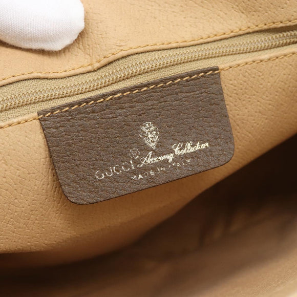 GUCCI GG Supreme Web Sherry Line Tasche PVC Beige Gold 904 02 084 Auth ep14773