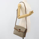 GUCCI GG Supreme Web Sherry Line Tasche PVC Beige Gold 904 02 084 Auth ep14773-24