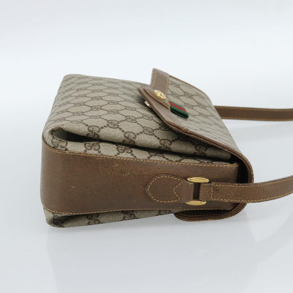 GUCCI GG Supreme Web Sherry Line Tasche PVC Beige Gold 904 02 084 Auth ep14773