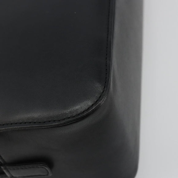 BURBERRY Hand Bag Leather Black Silver Auth ep14775A