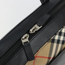 BURBERRY Hand Bag Leather Black Silver Auth ep14775A-15