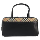 BURBERRY Hand Bag Leather Black Silver Auth ep14775A-2