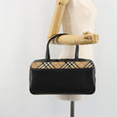 BURBERRY Hand Bag Leather Black Silver Auth ep14775A-23