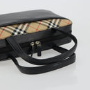 BURBERRY Hand Bag Leather Black Silver Auth ep14775A-7