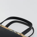 BURBERRY Hand Bag Leather Black Silver Auth ep14775A-8