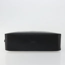 BURBERRY Hand Bag Leather Black Silver Auth ep14775A-9