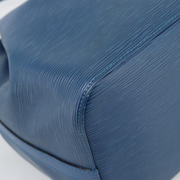 LOUIS VUITTON Epi Petit Noe Schoudertas Blauw M44105 LV Auth ep14776