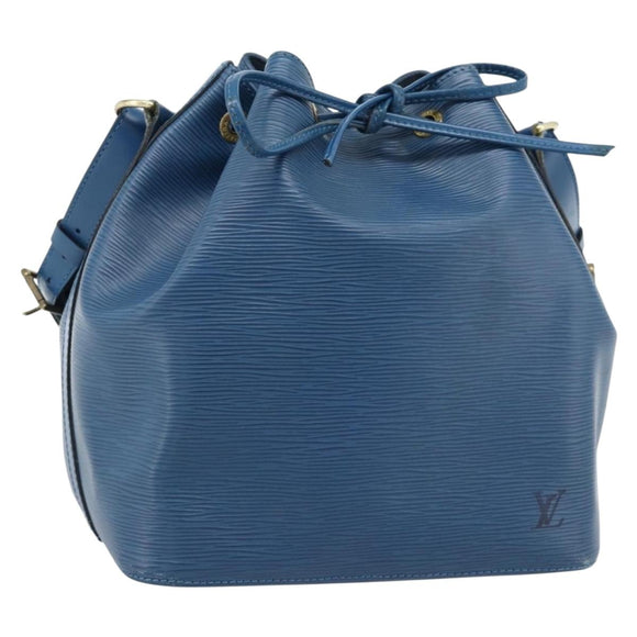 LOUIS VUITTON Epi Petit Noe Schoudertas Blauw M44105 LV Auth ep14776