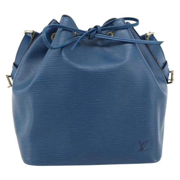 LOUIS VUITTON Epi Petit Noe Schoudertas Blauw M44105 LV Auth ep14776