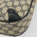 GUCCI GG Supreme Shoulder Bag PVC Navy Gold Auth ep14778-10
