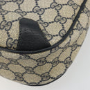 GUCCI GG Supreme Shoulder Bag PVC Navy Gold Auth ep14778-12