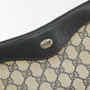 GUCCI GG Supreme Shoulder Bag PVC Navy Gold Auth ep14778-14