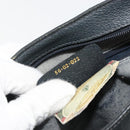 GUCCI GG Supreme Shoulder Bag PVC Navy Gold Auth ep14778-22