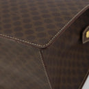 CELINE Macadam Canvas Hand Bag PVC Leather Brown Gold Auth ep14779-15