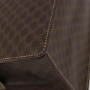 CELINE Macadam Canvas Hand Bag PVC Leather Brown Gold Auth ep14779-18
