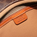 CELINE Macadam Canvas Hand Bag PVC Leather Brown Gold Auth ep14779-22
