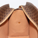 CELINE Macadam Canvas Hand Bag PVC Leather Brown Gold Auth ep14779-23