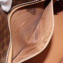 CELINE Macadam Canvas Hand Bag PVC Leather Brown Gold Auth ep14779-10