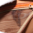 CELINE Macadam Canvas Hand Bag PVC Leather Brown Gold Auth ep14779-11