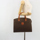 CELINE Macadam Canvas Hand Bag PVC Leather Brown Gold Auth ep14779-27
