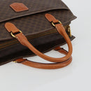 CELINE Macadam Canvas Hand Bag PVC Leather Brown Gold Auth ep14779-7