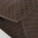 CELINE Macadam Canvas Hand Bag PVC Leather Brown Gold Auth ep14780-15